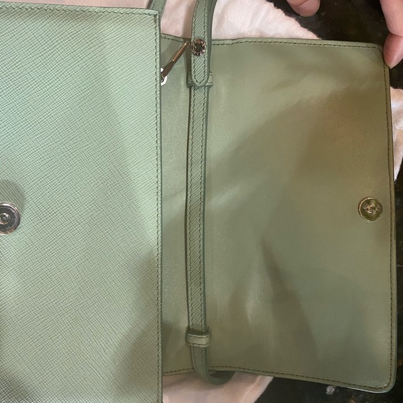 Prada Saffiano Wallet on a Chain in Aquamarine - Picture 10 of 11